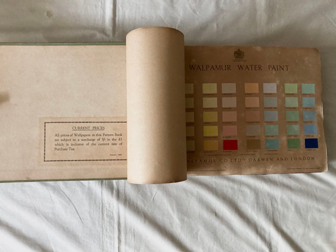 ビンテージ壁紙資料本(1957年WALPAMUR社)