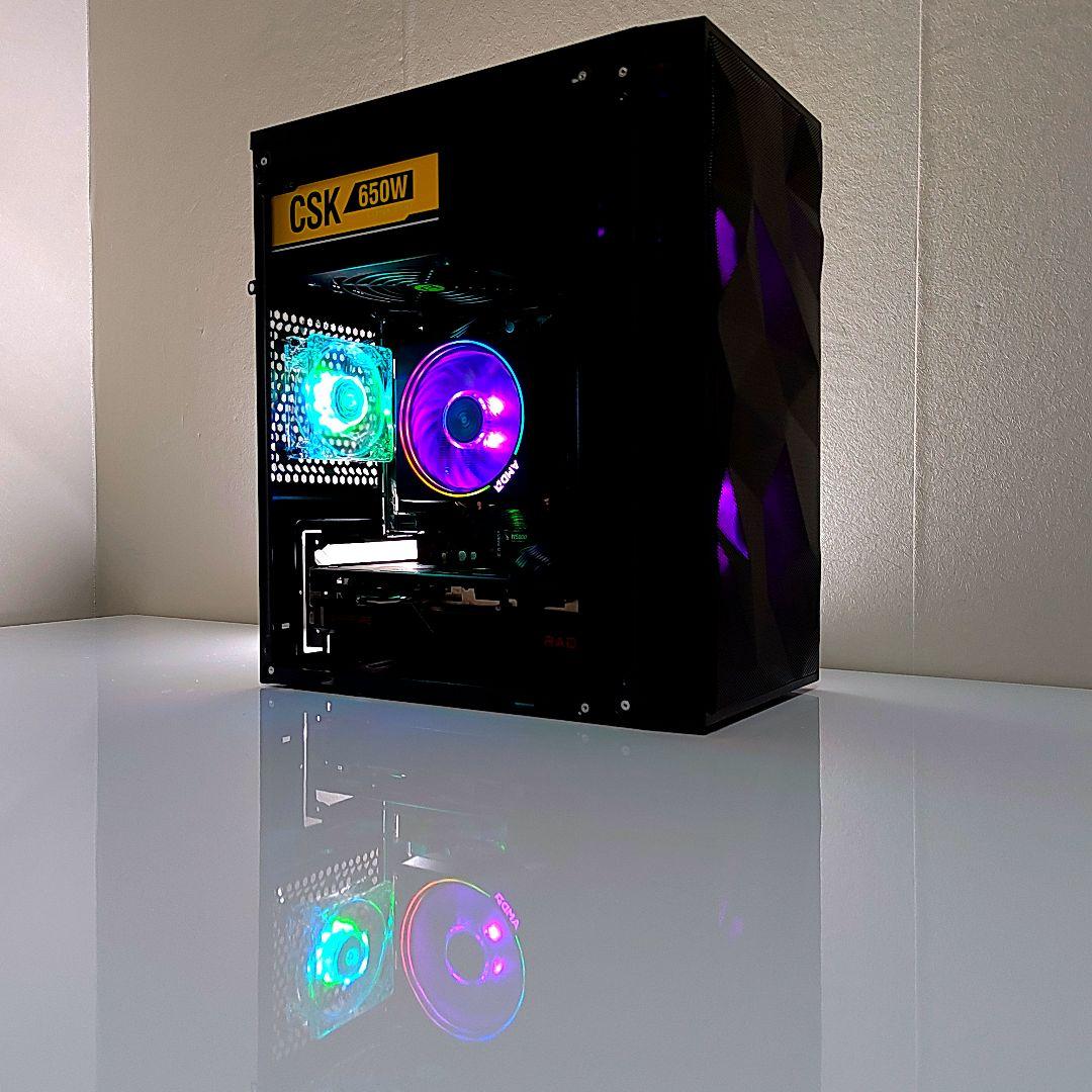 【コンパクト ゲーミングPC】デスクトップ／ミニタワー／ブラック／光る LED