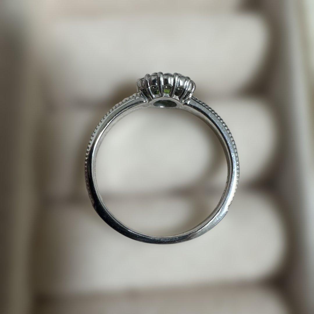 デマントイドガーネット　ダイヤモンド　指輪