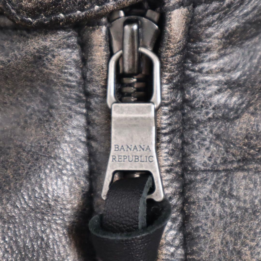 BANANA REPUBLIC vintage加工 ライダース レザージャケット