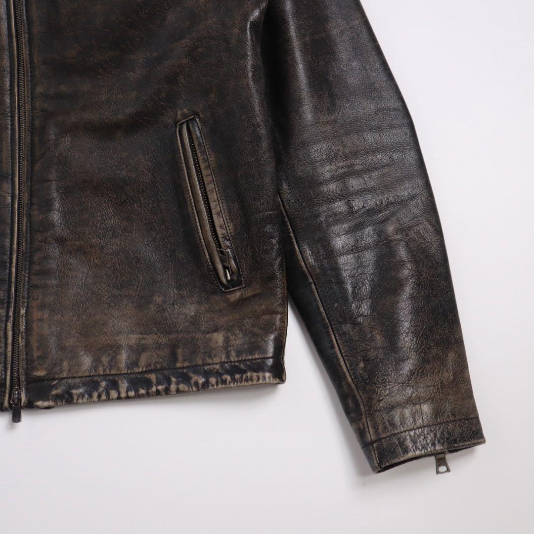 BANANA REPUBLIC vintage加工 ライダース レザージャケット