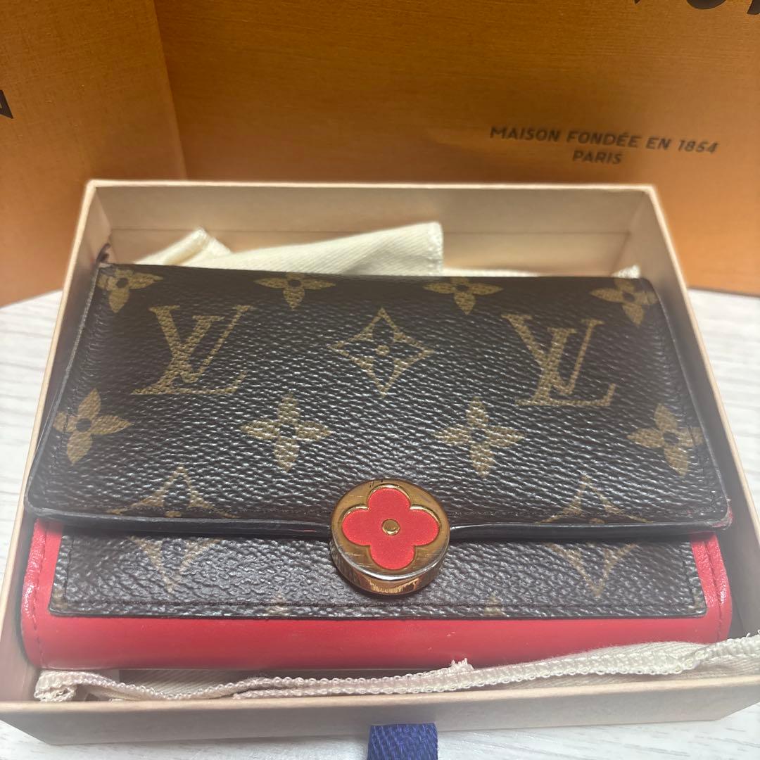 Louis Vuitton 二つ折り財布 モノグラム レッド