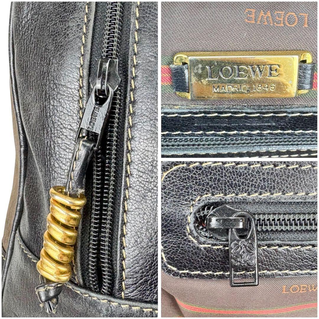 ロエベ LOEWE ミニボストンバッグ　ハンドバッグ　ベラスケス　ブラック