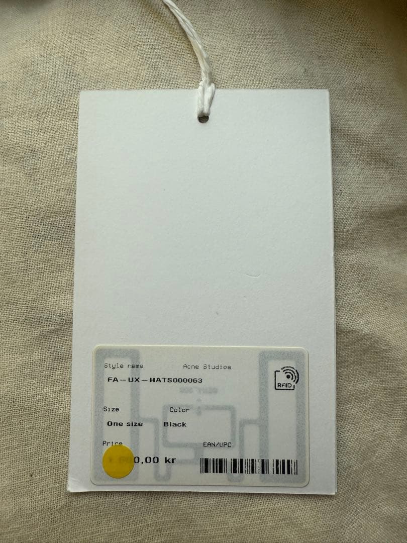 【新品 未使用】Acne Studios ラージFace ロゴビーニー 黒