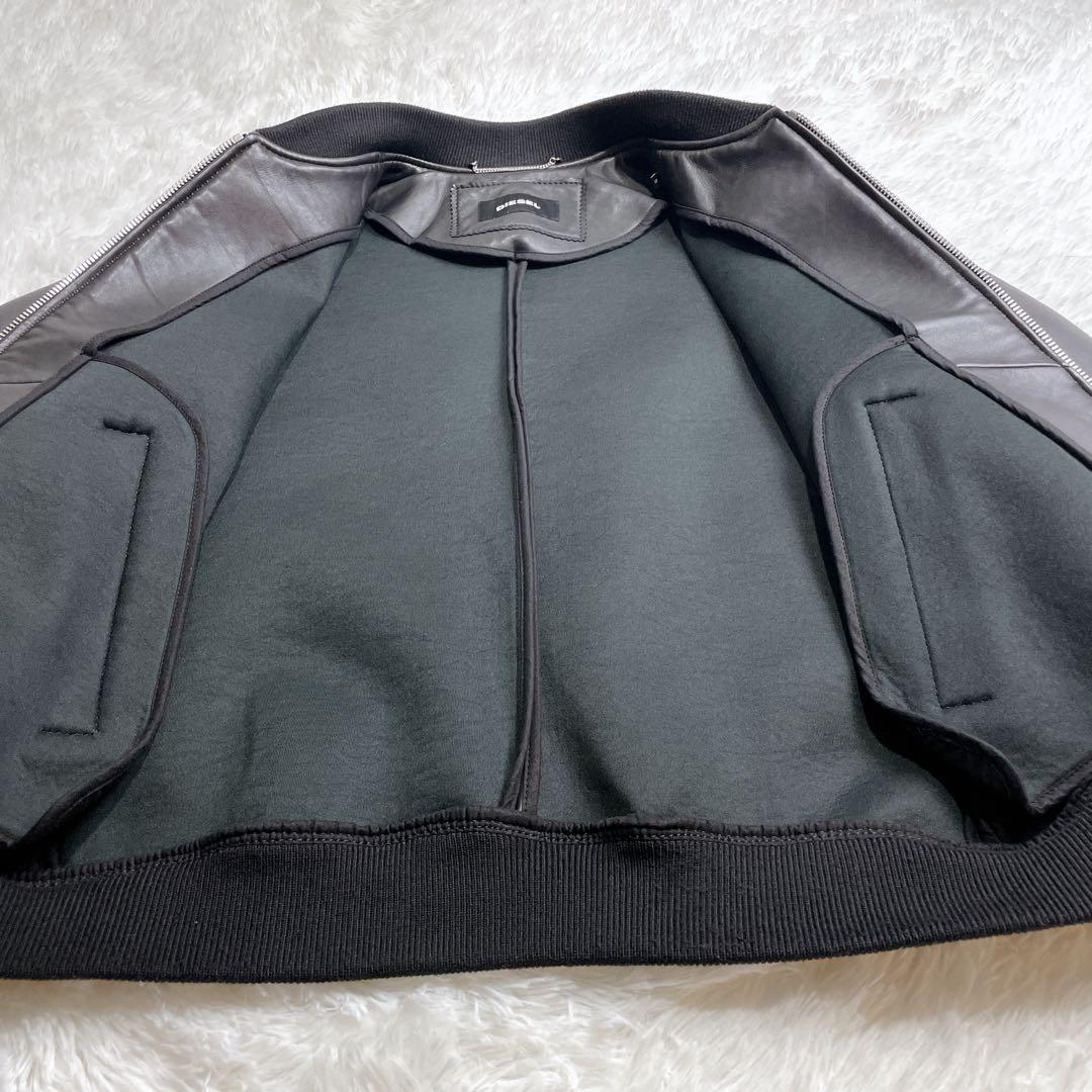 極美品✨DIESEL ボンバージャケット ラムスキン シングル MA-1 S
