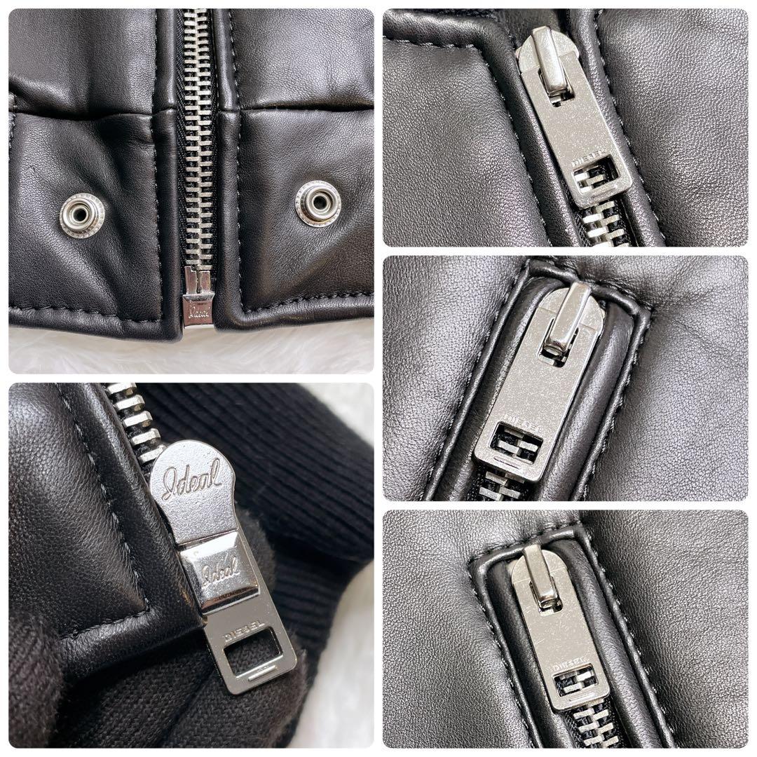 極美品✨DIESEL ボンバージャケット ラムスキン シングル MA-1 S