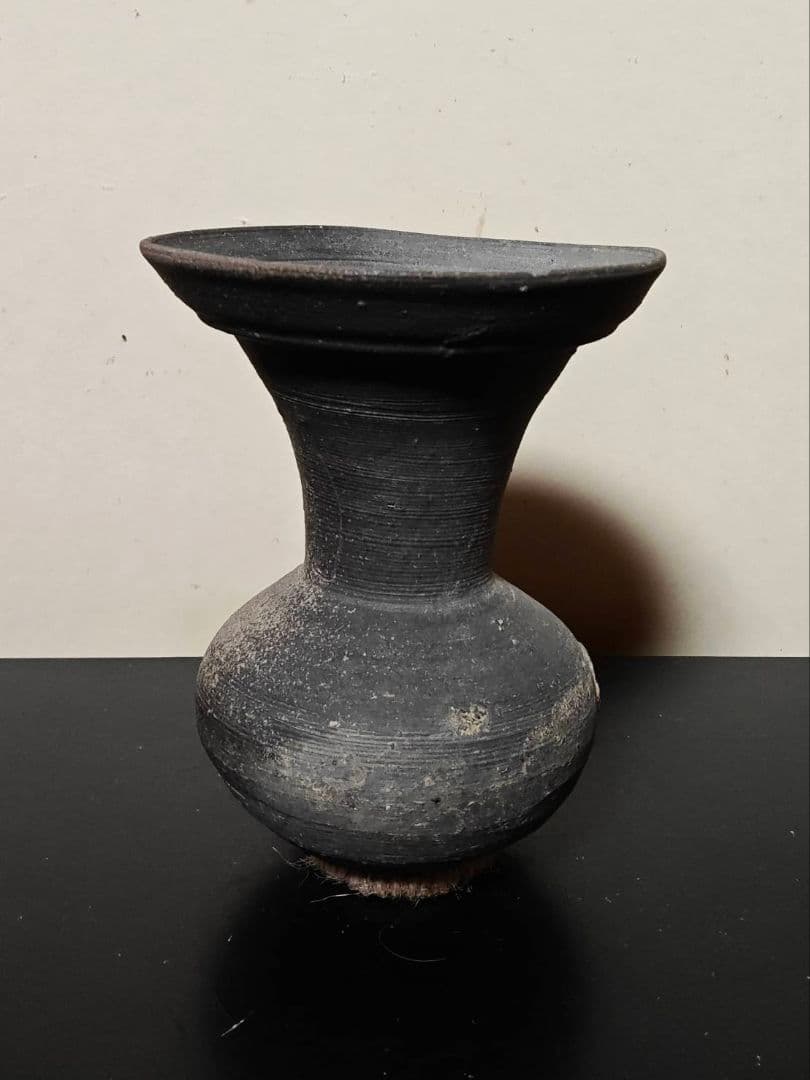 頸に窯印のある須恵器ハソウ　古墳時代　考古発掘品　古代日本　古美術　花呼ぶ器