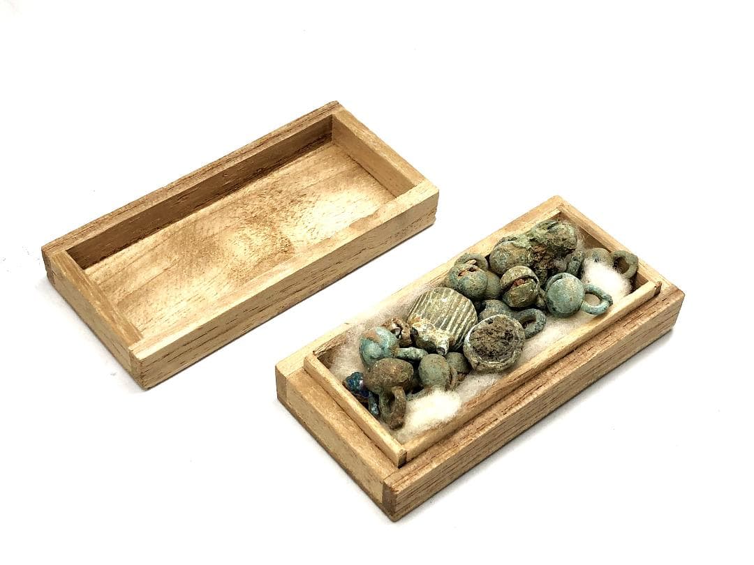 【 クメール青銅環/鈴 】　１２世紀　出土品　多数　蔵出　桐箱入り