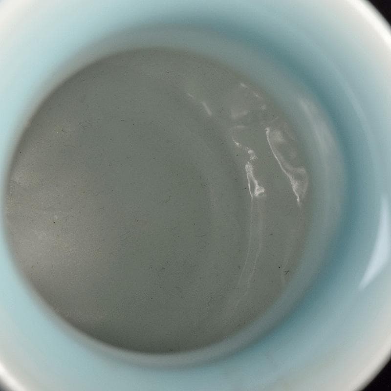 中国　大清乾隆年製　汝窯　天青釉　雙耳瓶　C　7888E