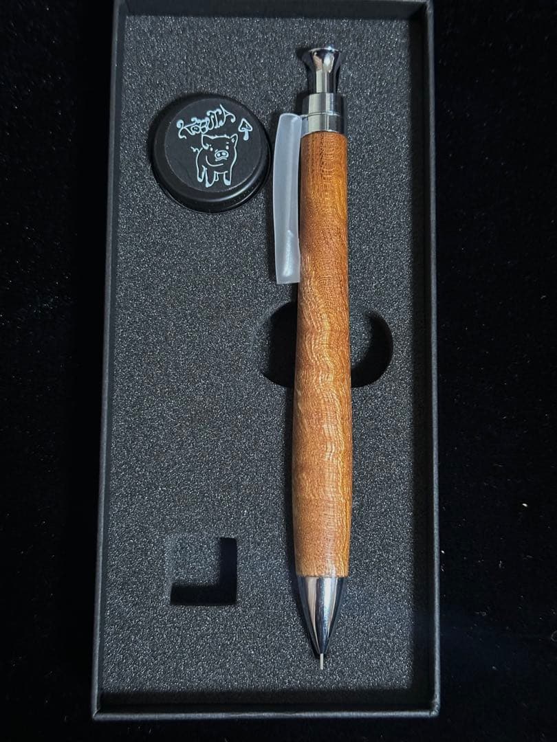 ①こぶた工房シャープペンシル 欅 ケヤキ 極上杢0.3mm