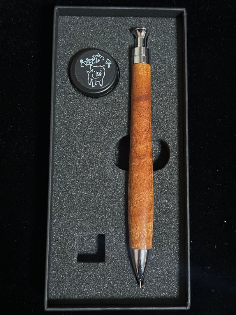 ①こぶた工房シャープペンシル 欅 ケヤキ 極上杢0.3mm