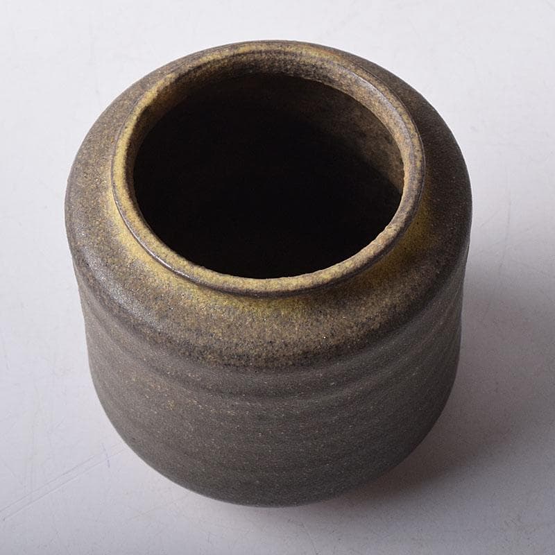 茶道具　暁窯　岡田暁山造　茶入　仕覆付　共箱　V　7881