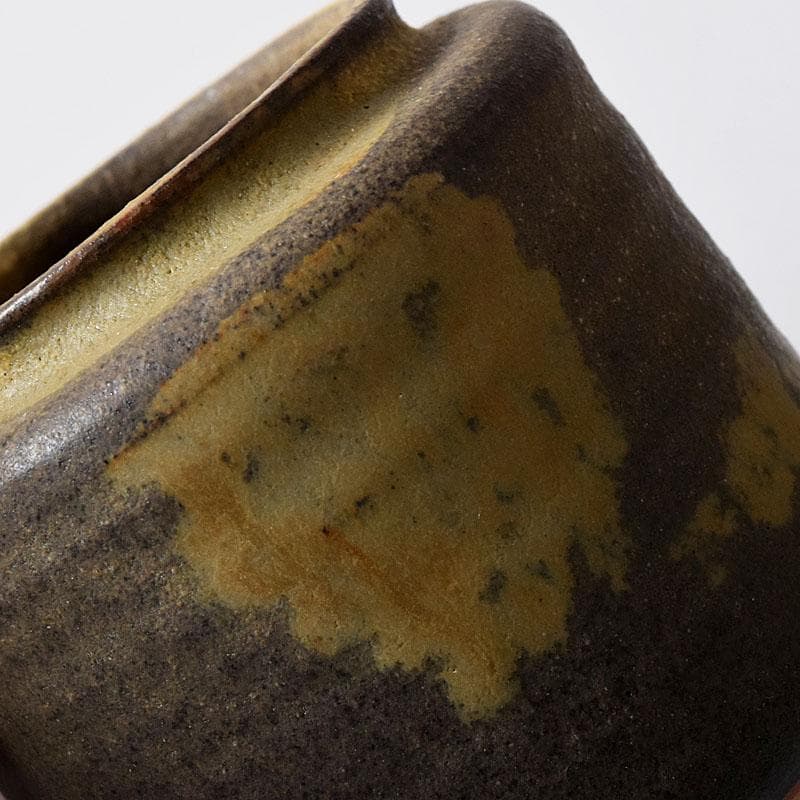 茶道具　暁窯　岡田暁山造　茶入　仕覆付　共箱　V　7881