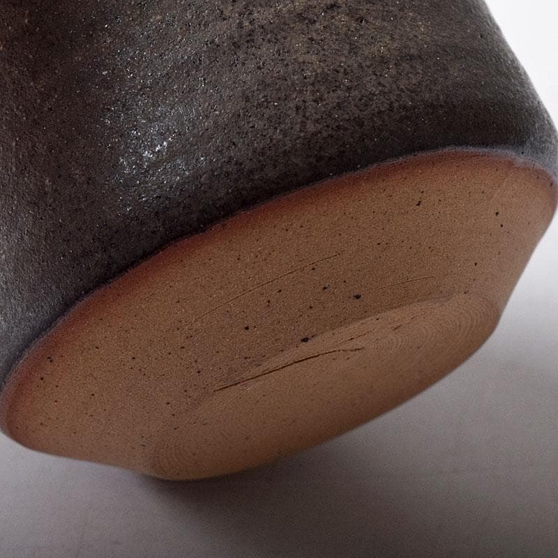 茶道具　暁窯　岡田暁山造　茶入　仕覆付　共箱　V　7881