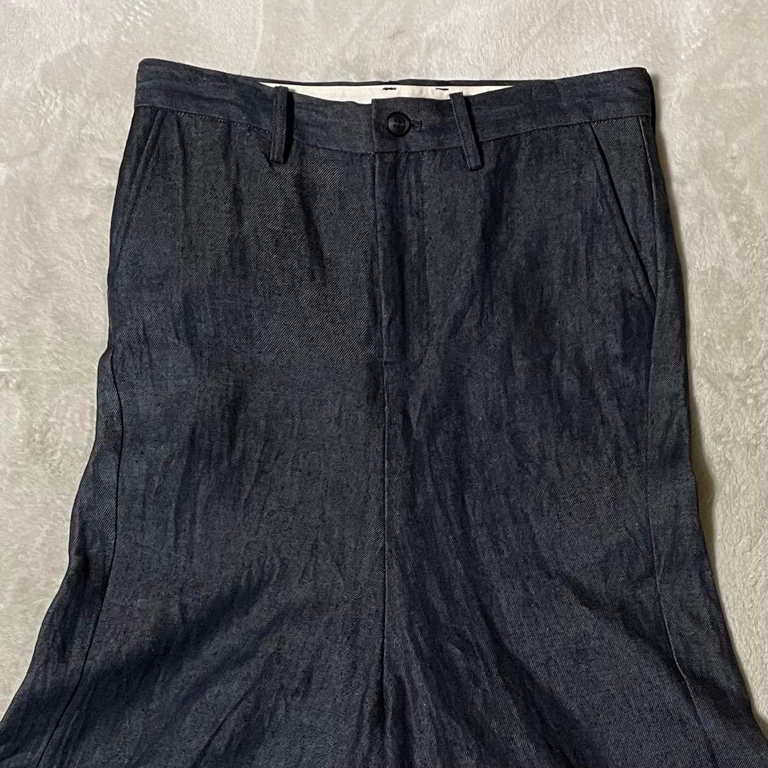 ヨウジヤマモトREGULATION デニムサルエルパンツSz1 美品 麻100%