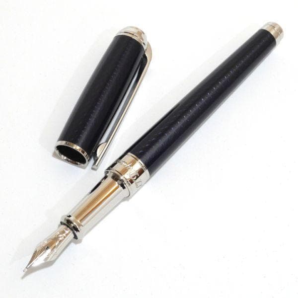 デュポン S.T.Dupont 410104M ギヨシェ ブルー 万年筆 (F)