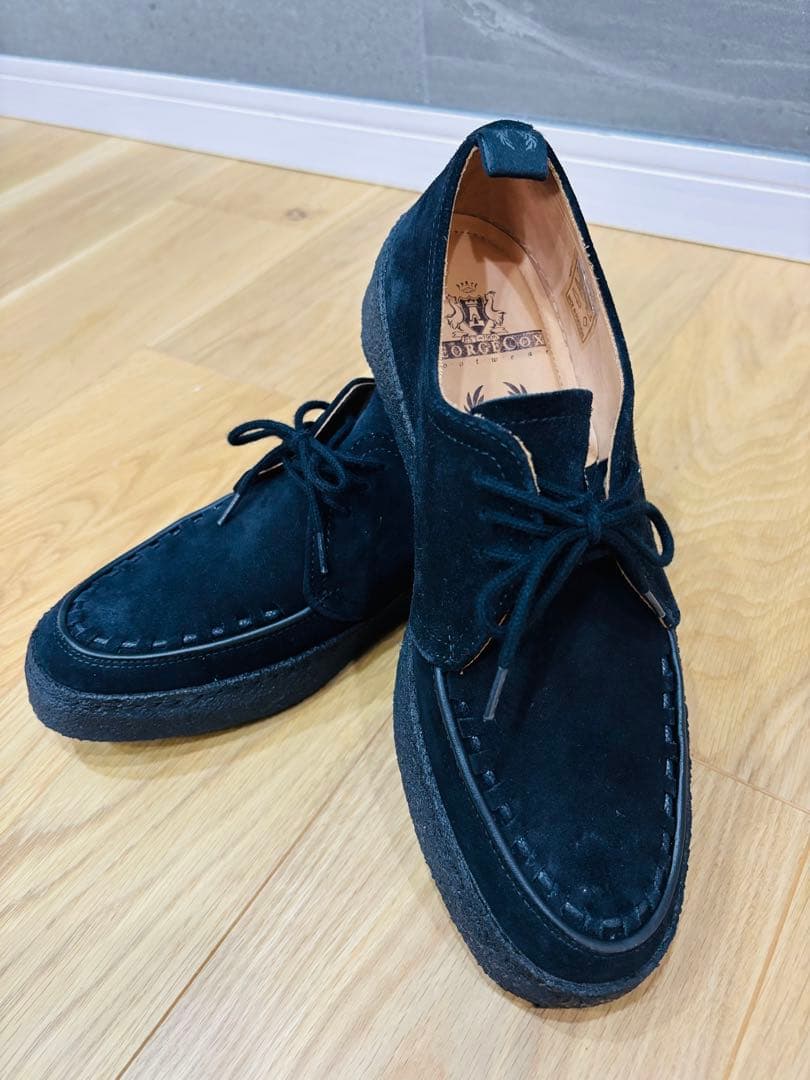 ◆美品　ECOX PATRICCOX 黒 スエード モカシン シューズ