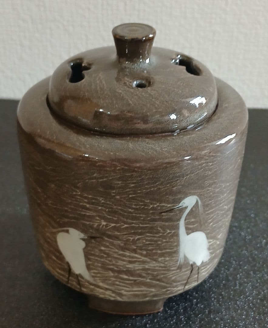 横石臥牛 長崎県無形文化財指定 臥牛窯 白鷺　香炉