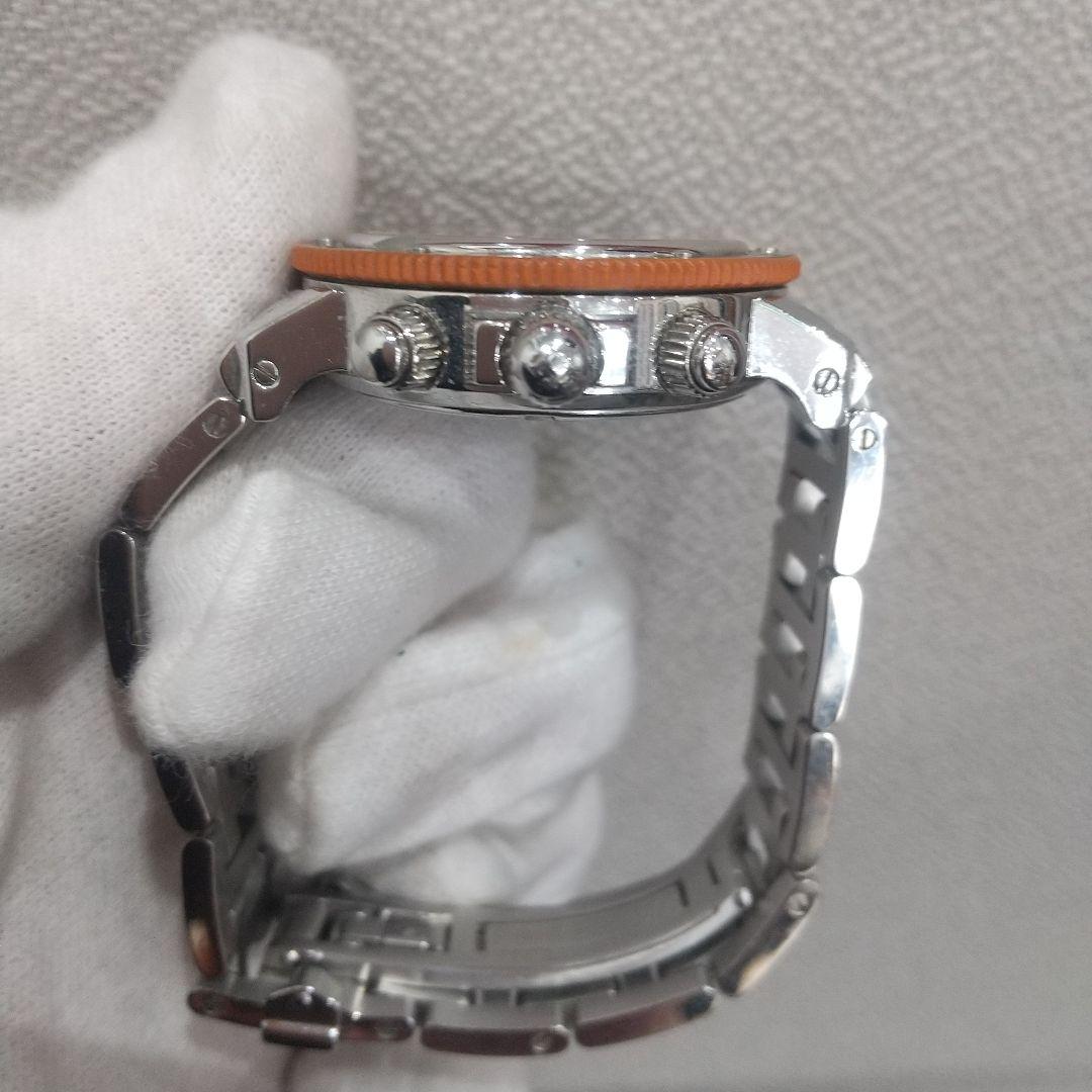 良品 エルメス クリッパー メンズ 腕時計 オレンジ 電池交換済み