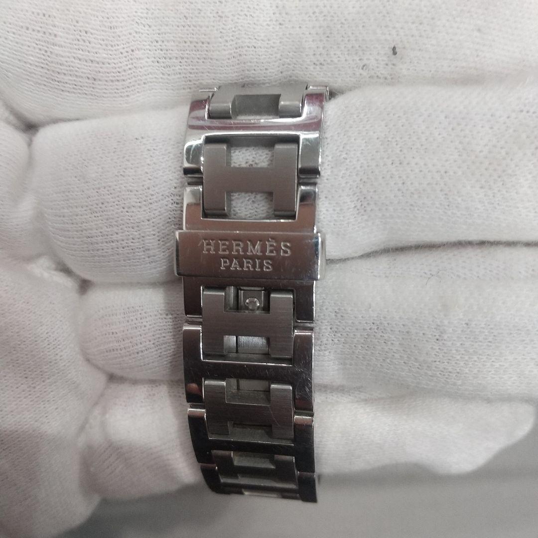 良品 エルメス クリッパー メンズ 腕時計 オレンジ 電池交換済み