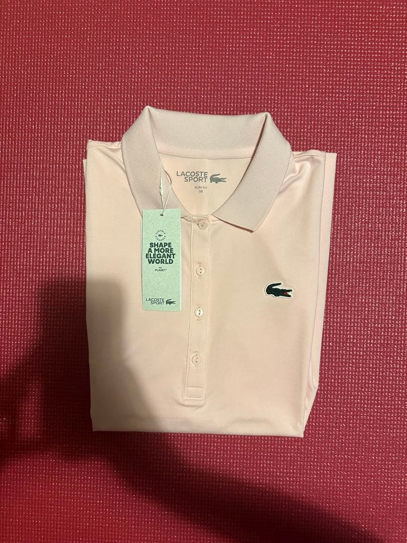 Lacoste ノースリーブポロシャツ ピンク