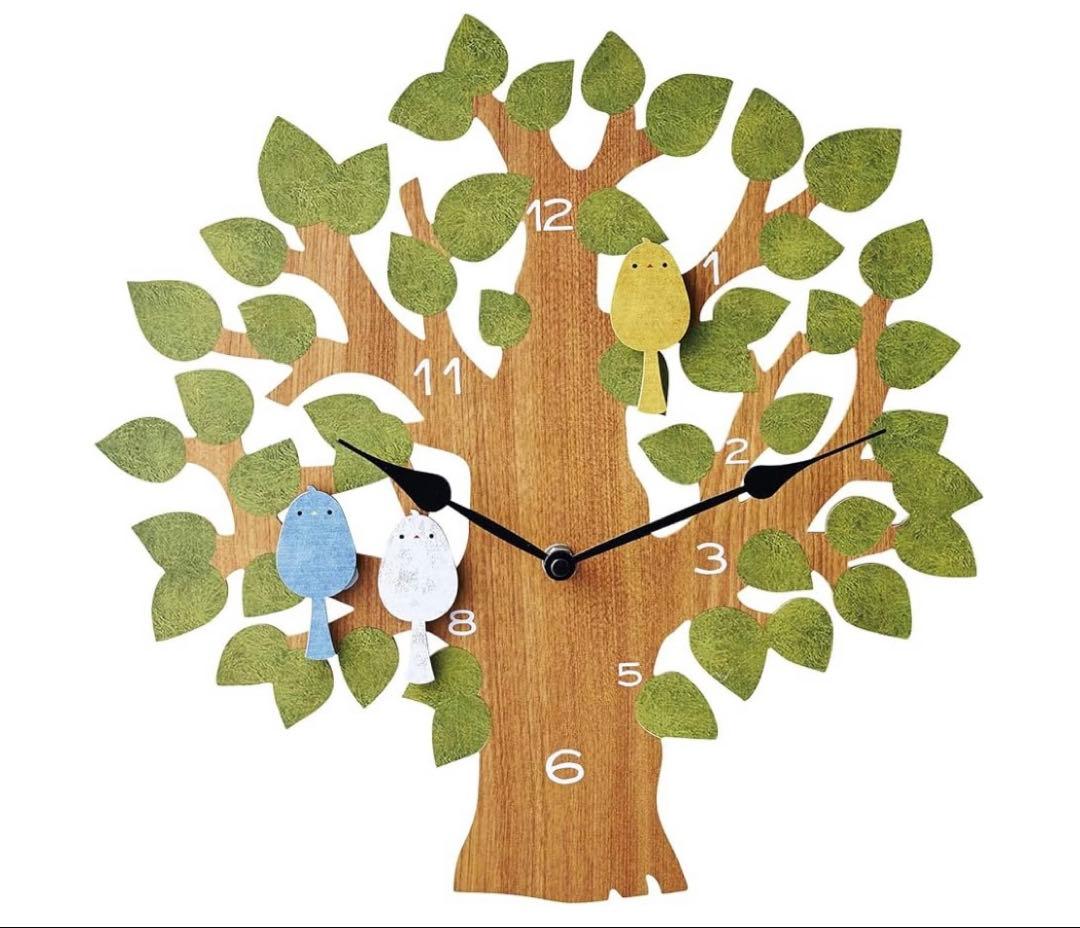 インターフォルム　掛時計　小鳥振り子付きムーブメント時計　トゥルル