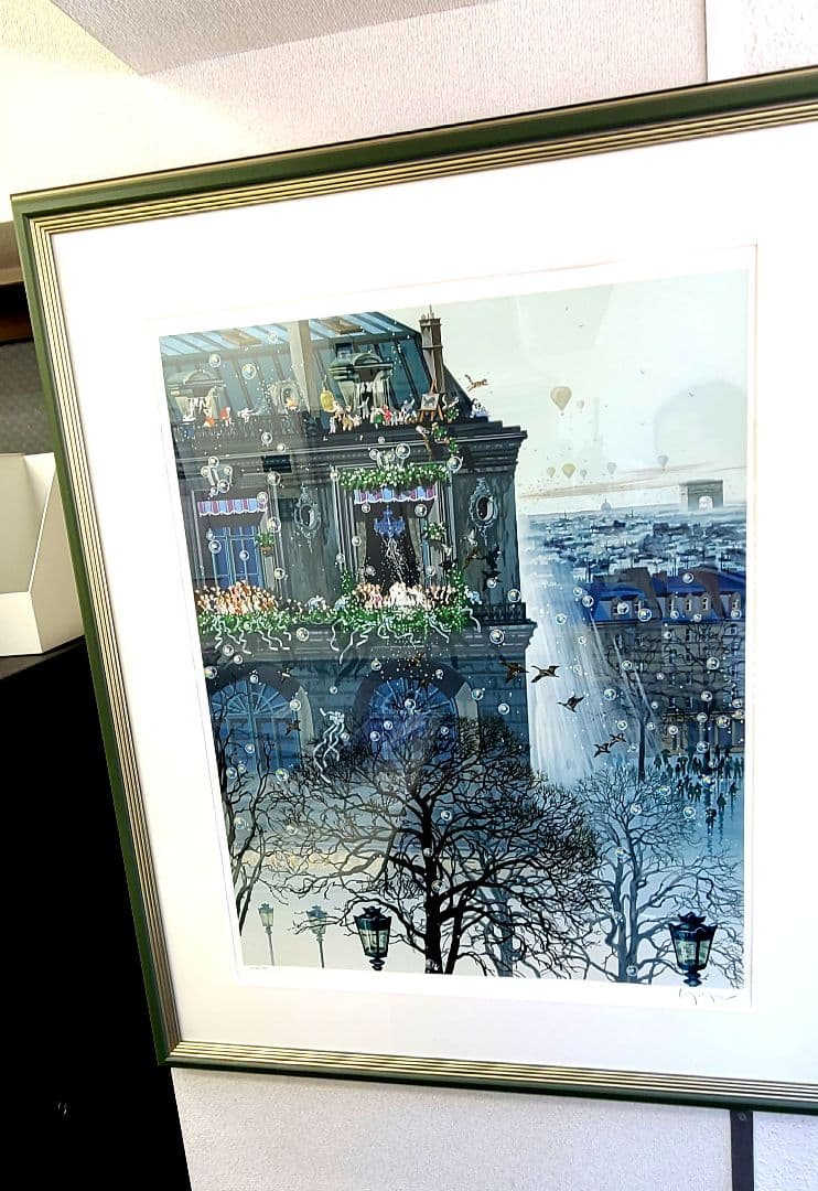 【美品】額縁付き　ヒロヤマガタ　フォギーディウェディング　サイン有