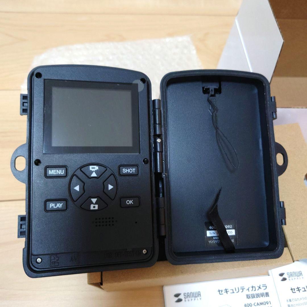 サンワサプライ　防犯カメラ　セキュリティカメラ400-CAM092 乾電池　動画