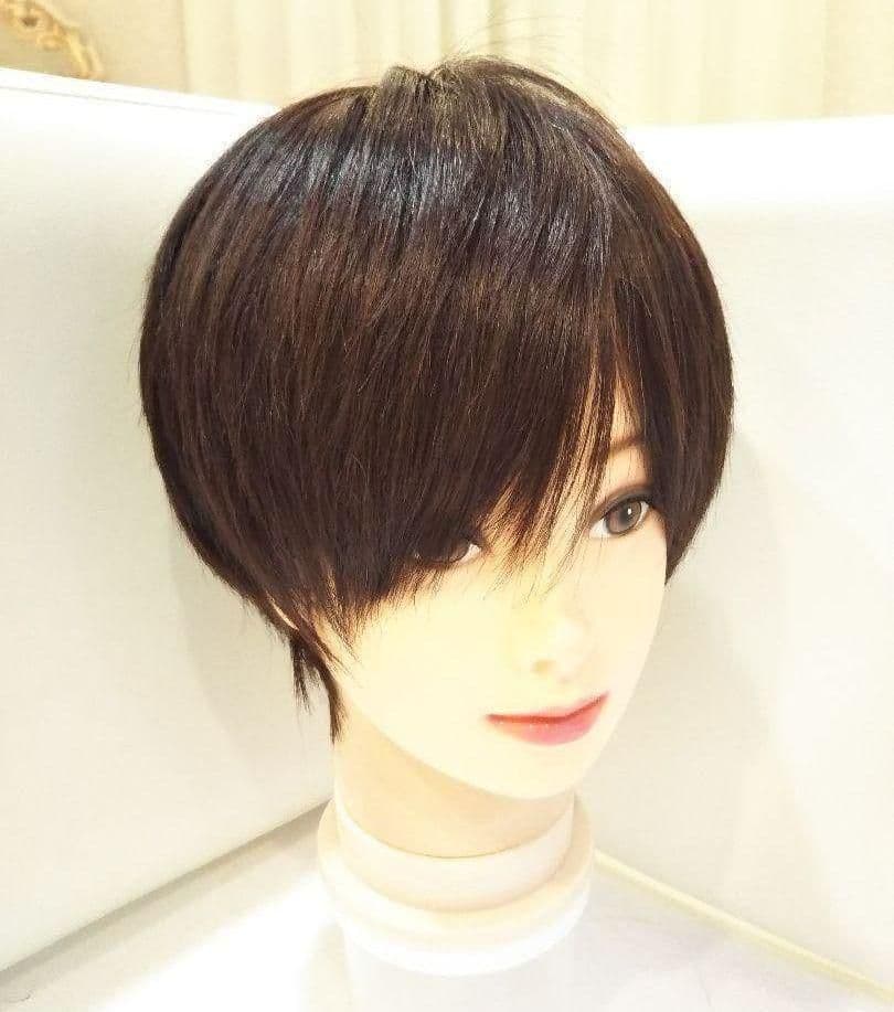 人毛100%ウィッグ総手植えつむじ地肌✨中島健人❣️さら艶髪！美人ショート✨