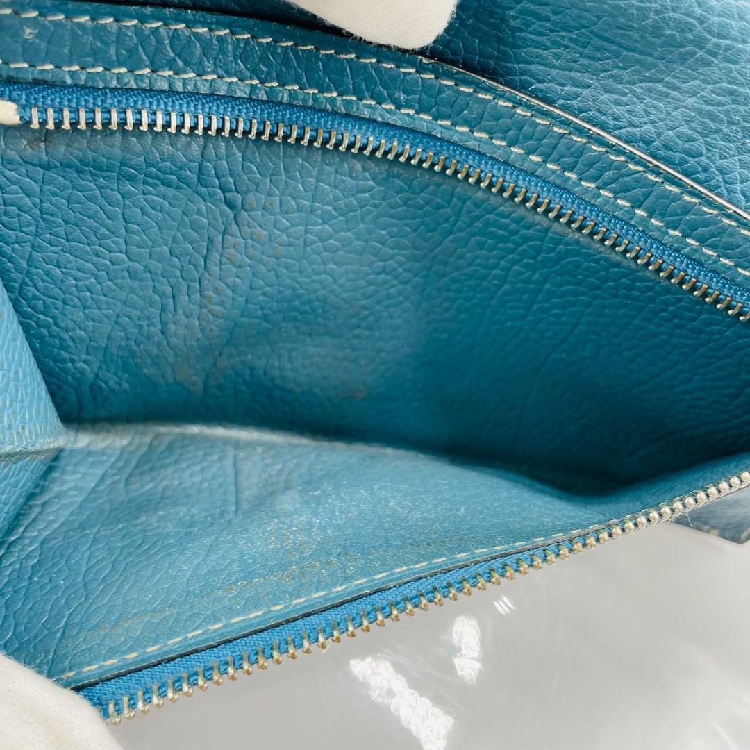 【kk/12.16/10】HERMES 財布 ベアンスフレ ヴォーエプソンブルー