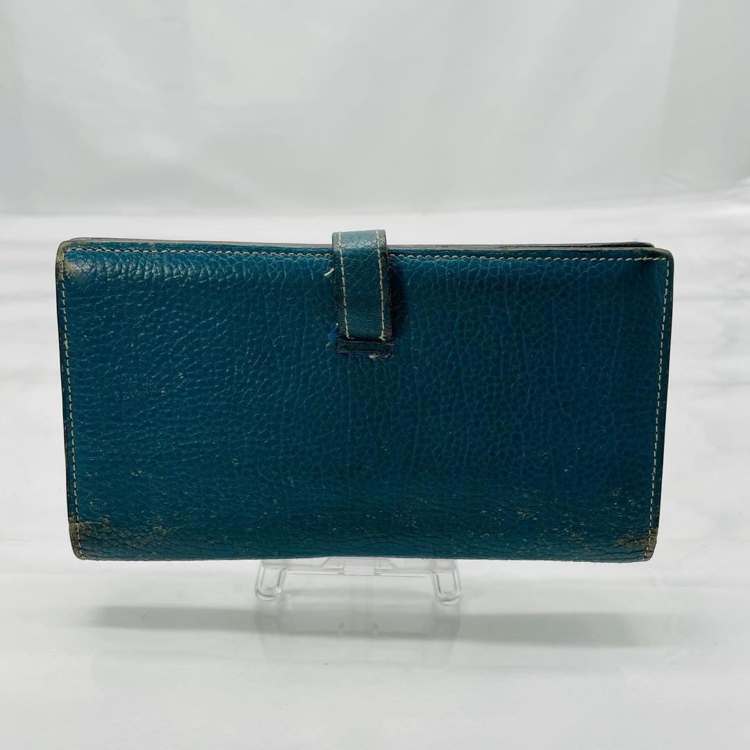 【kk/12.16/10】HERMES 財布 ベアンスフレ ヴォーエプソンブルー