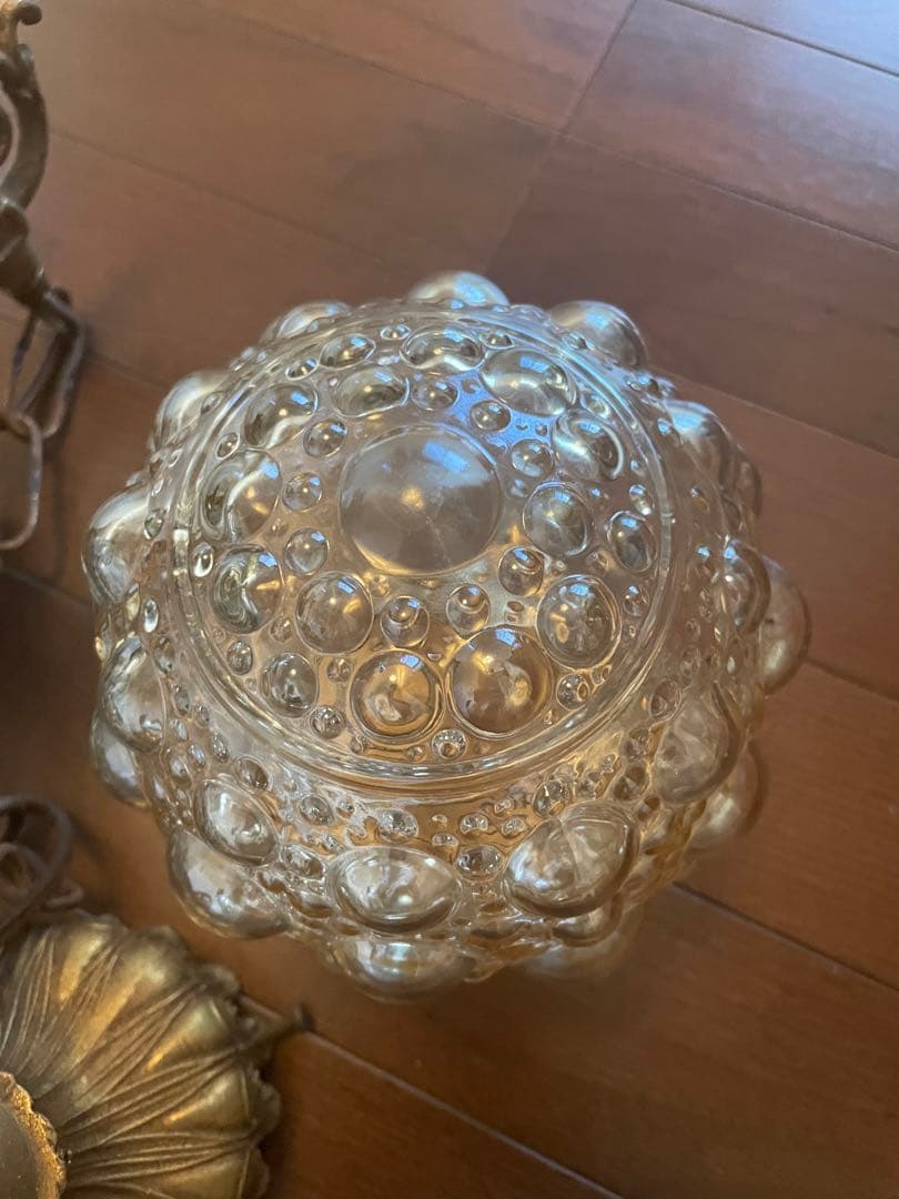 ヴィンテージ3灯バブルガラス　ペンダントライト