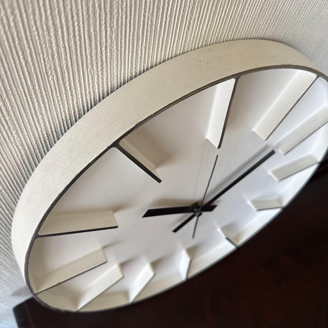 レムノス　掛け時計　エッジクロック　ホワイト　モダン　インテリア　lemnos