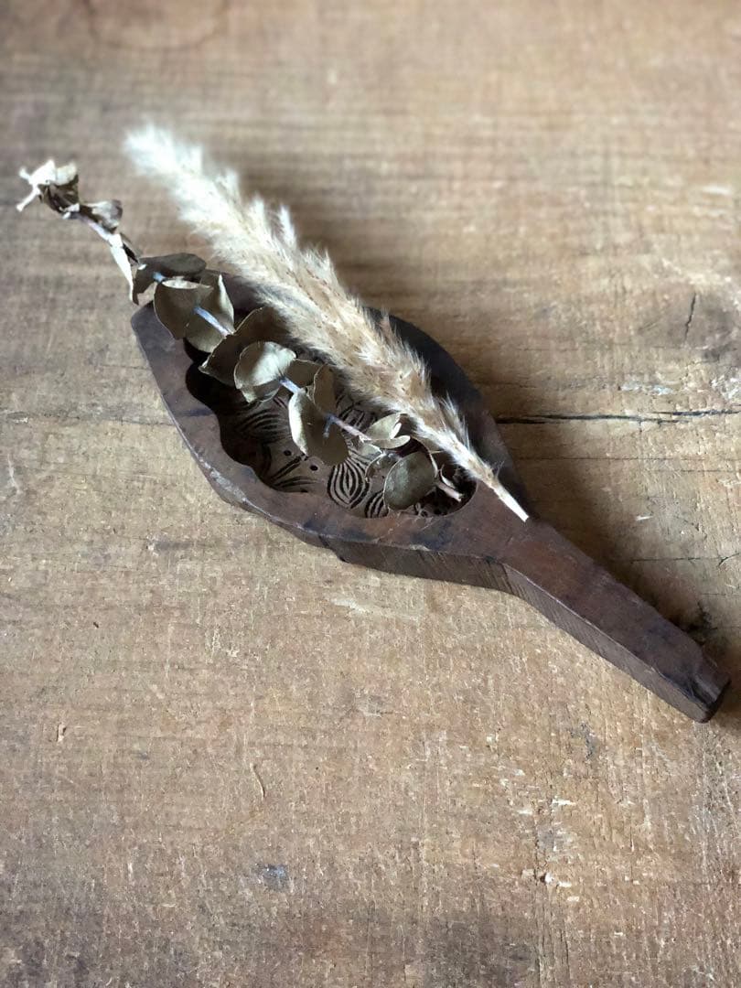 李朝　菓子型　4個まとめて 古民藝　木彫　木型　ブロカント