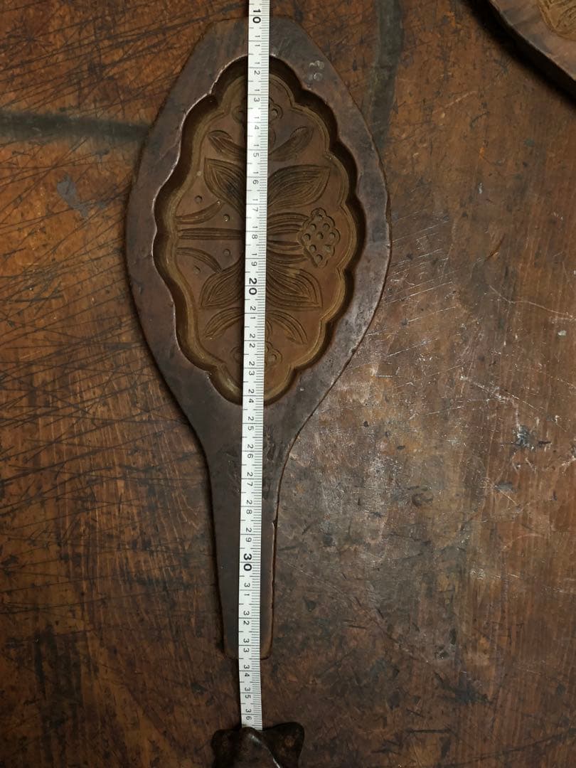 李朝　菓子型　4個まとめて 古民藝　木彫　木型　ブロカント