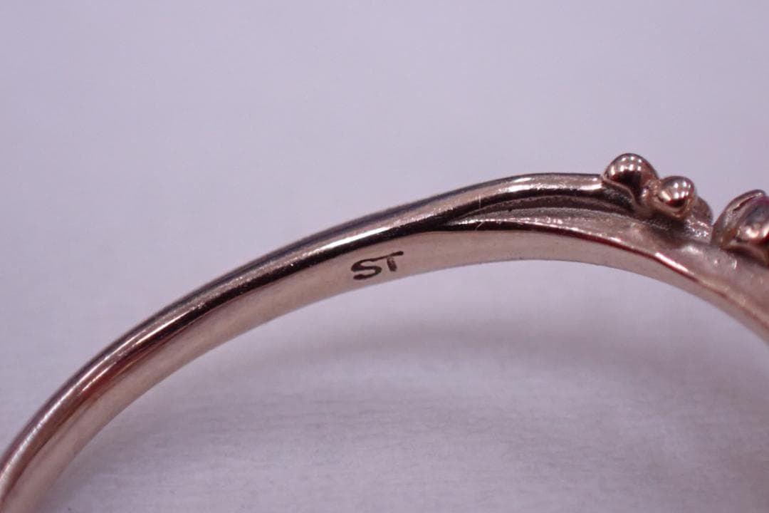 サマンサティアラ K10 フラワーリング 9号 レモンクォーツ ペリドット 指輪