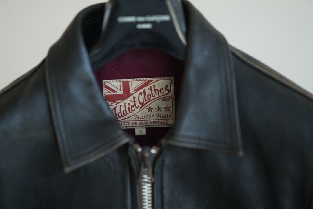 ADDICT CLOTHES アディクトクローズ 羊革 シングルライダース 36