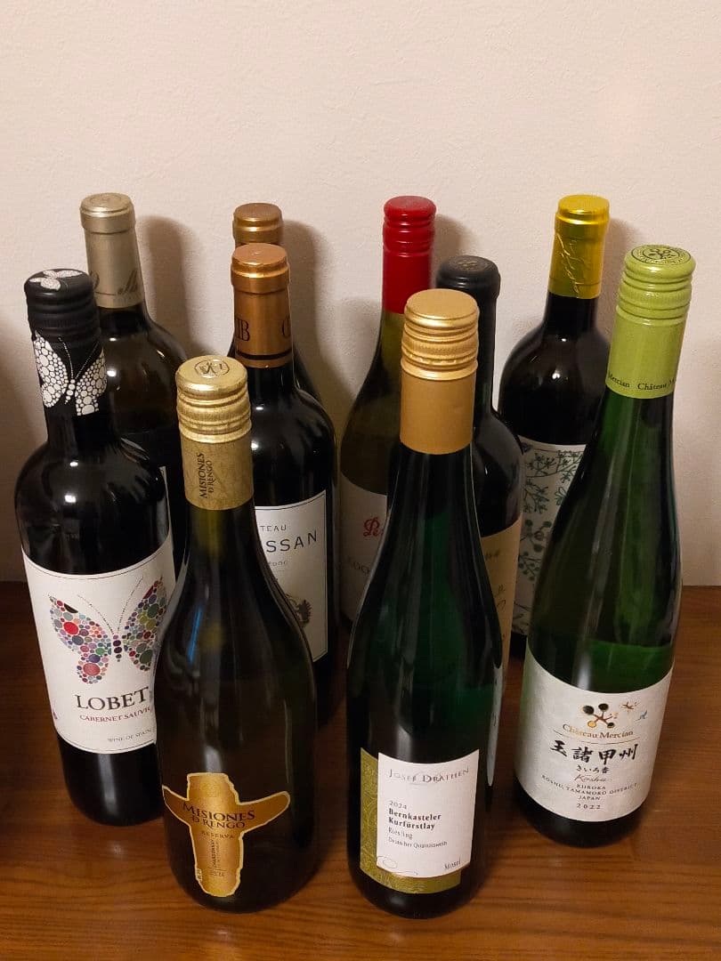 【10本セット】多様なワインセット（やや辛口〜辛口）