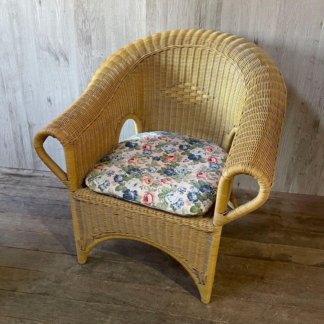 ラタン ダイニングセット 4点 ビンテージ アンティーク家具 ラタン家具 籐