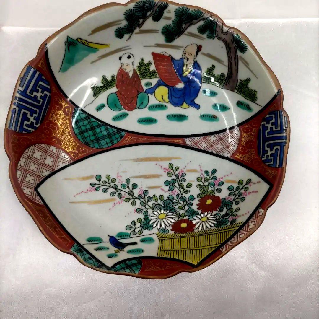 九谷焼　古九谷　庄三　色絵　6寸皿　なます皿　小皿　小鉢　5客セット