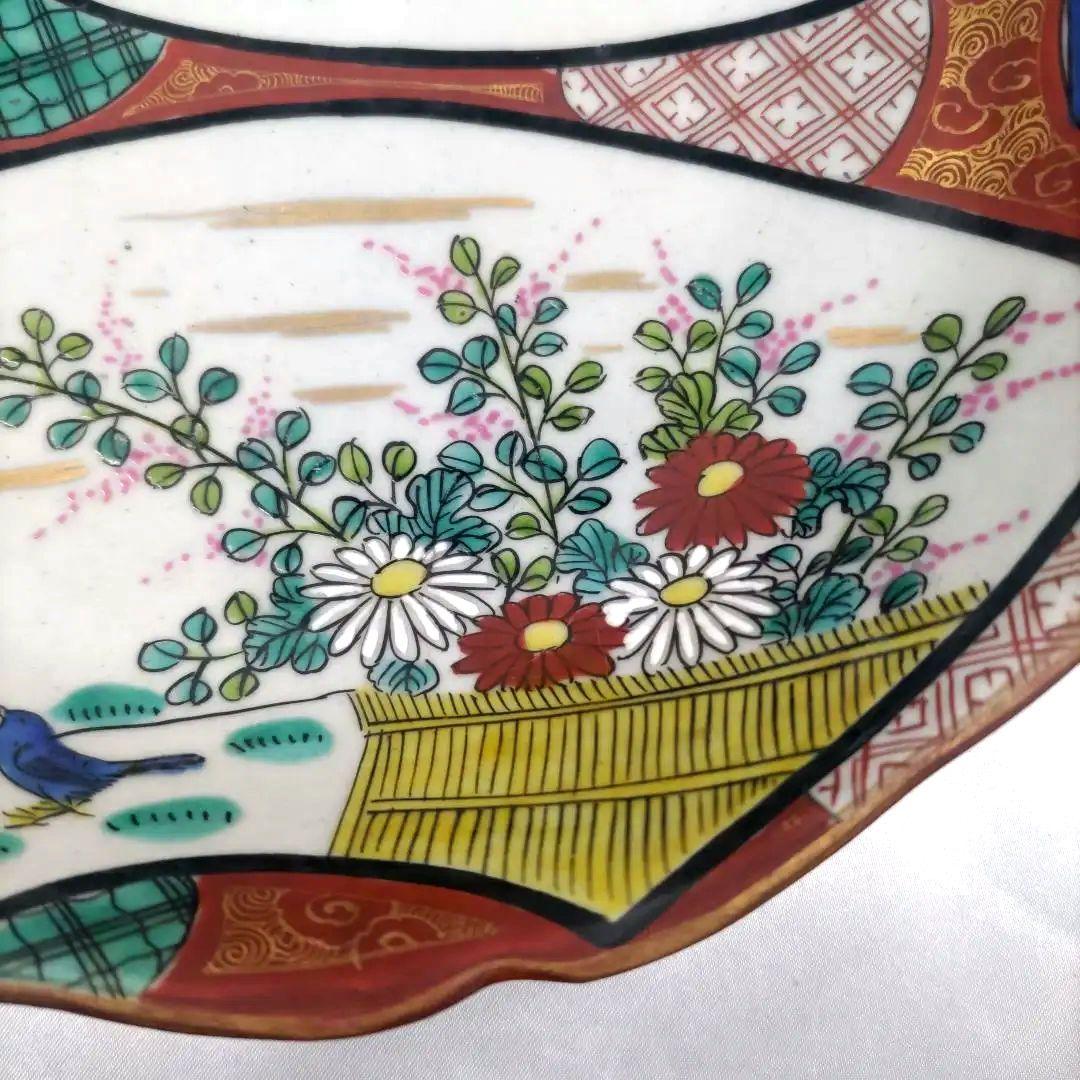 九谷焼　古九谷　庄三　色絵　6寸皿　なます皿　小皿　小鉢　5客セット