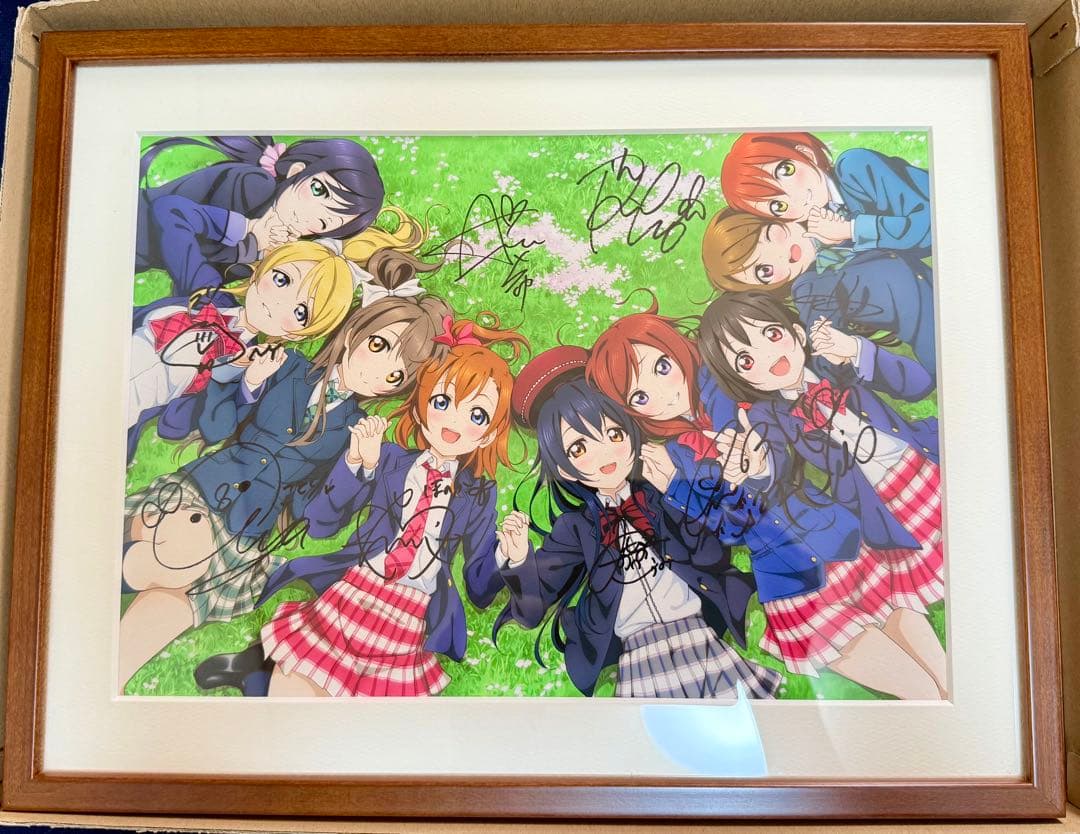 ラブライブ！　μ's キャスト9人直筆サイン入り複製原画