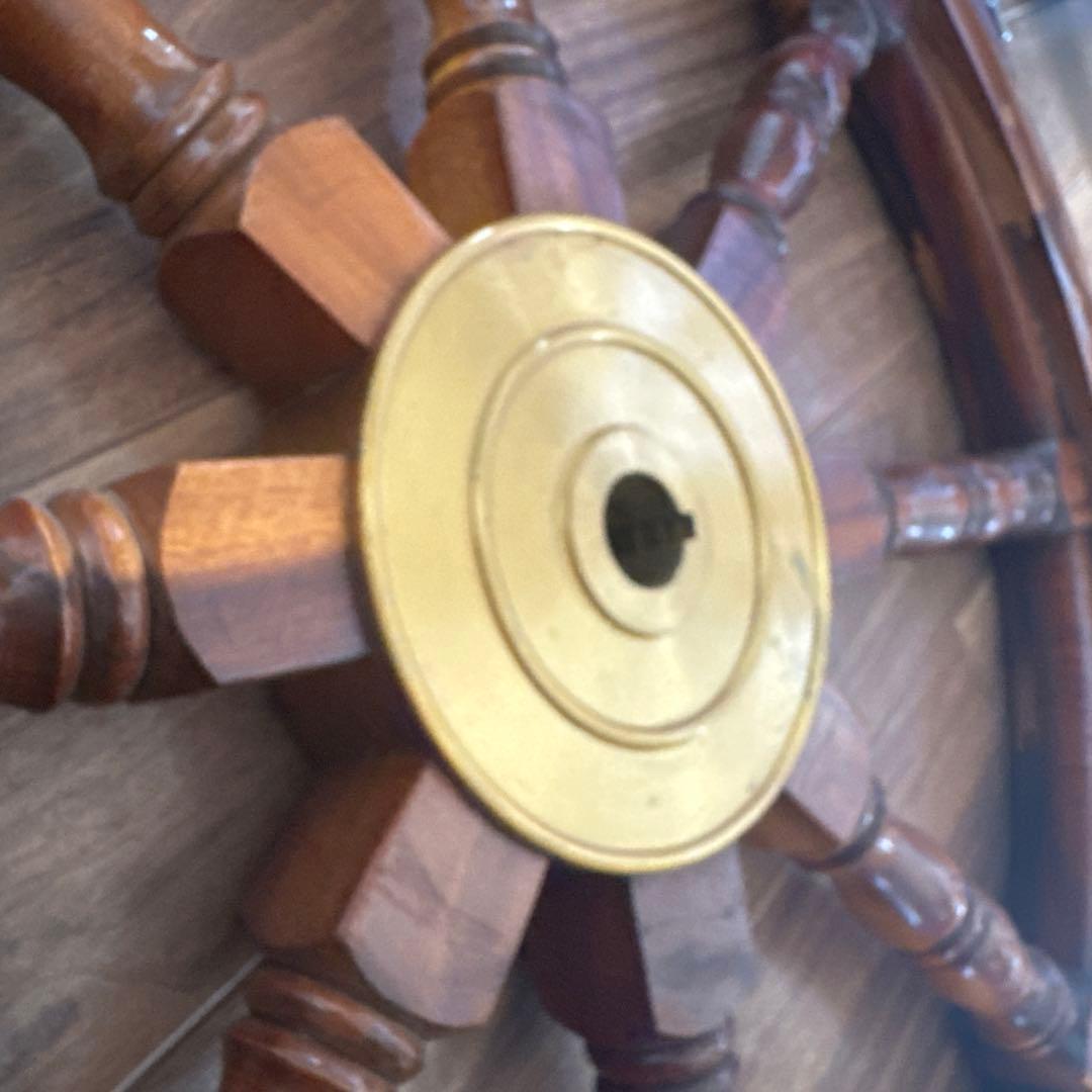 【在庫セール開催中！】木製 舵輪デザイン インテリア　（ 直径約92cm）