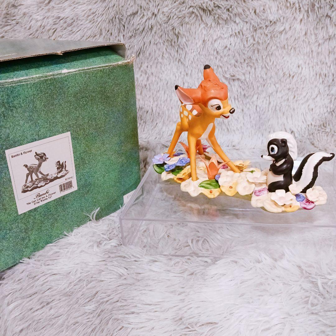 ✨WDCC バンビ&フラワー 磁器フィギュア♦Bambi Flower 50周年