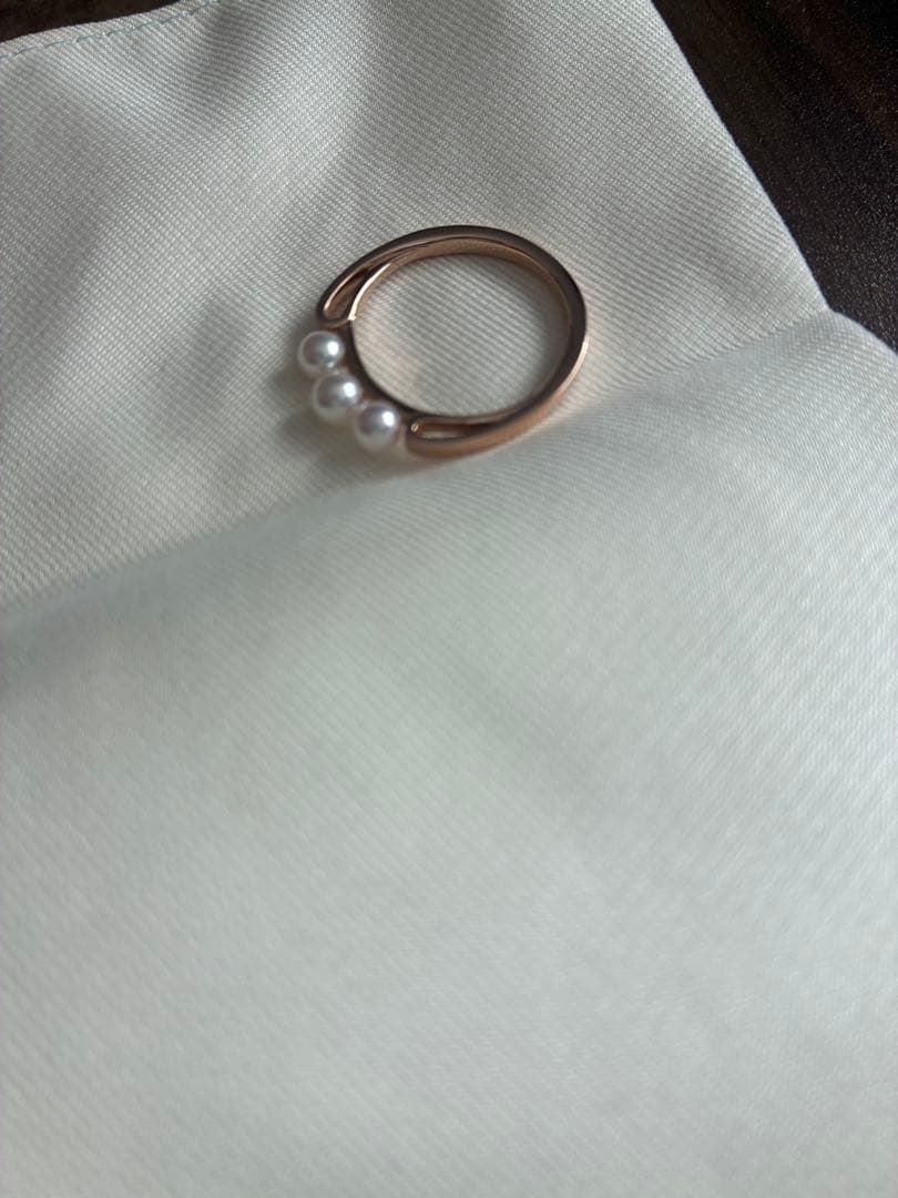 ミキモト　ベビーパールリング　13号　ピンクゴールド