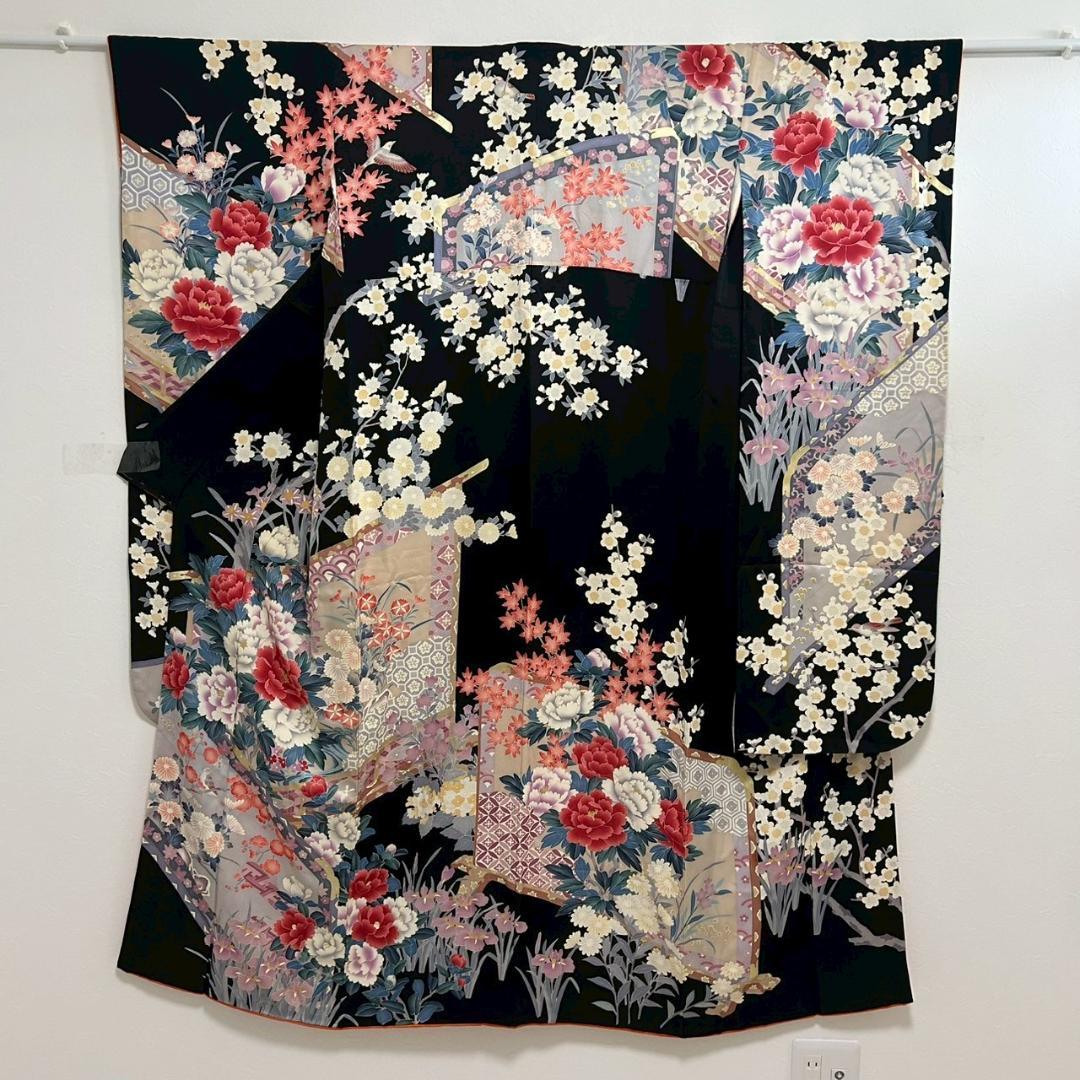 KP1777 振袖 身丈160cm 正絹 着物 成人式