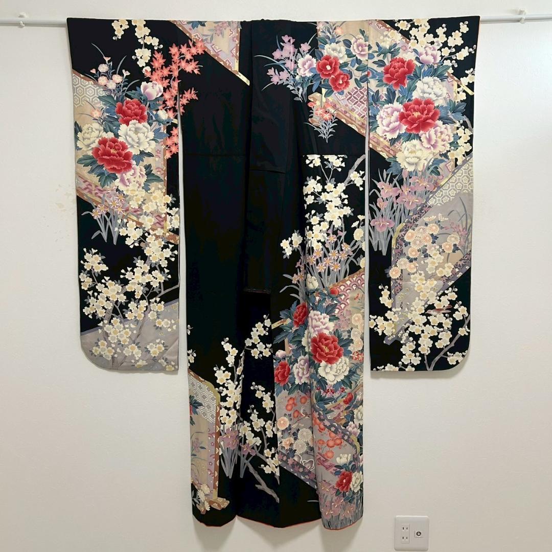 KP1777 振袖 身丈160cm 正絹 着物 成人式