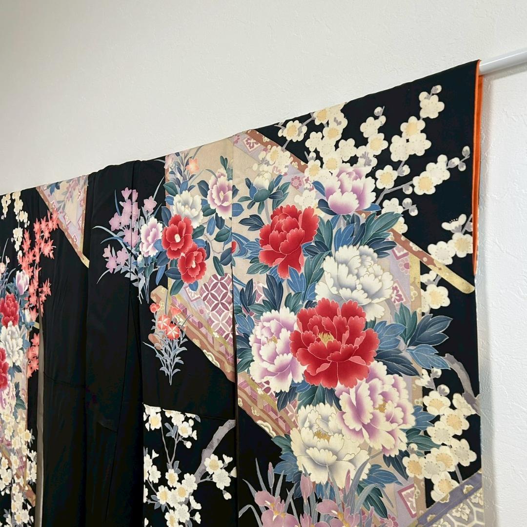 KP1777 振袖 身丈160cm 正絹 着物 成人式