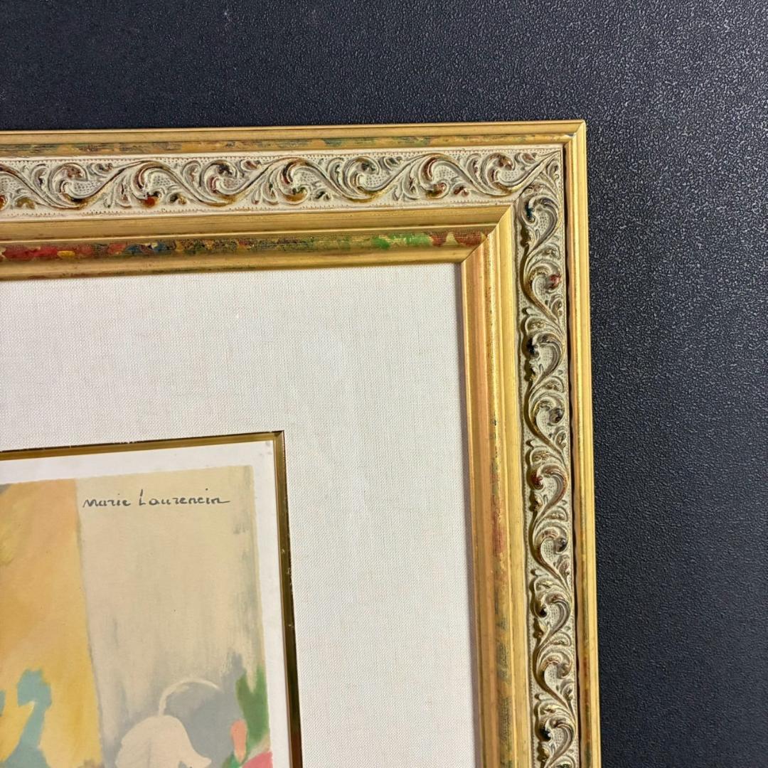 マリー・ローランサン「天使の娘」リトグラフ お洒落な額装 フランス