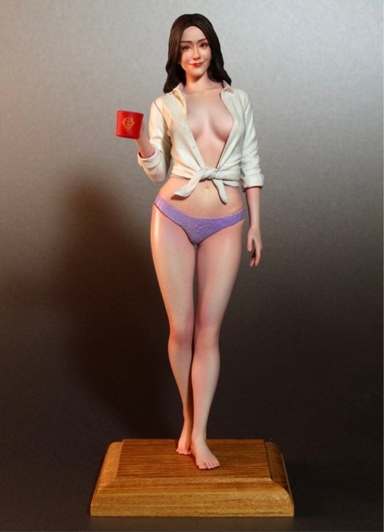 ハセガワ 1/12 フィギュア モーニングコーヒー ジオンCUP 塗装済 完成品